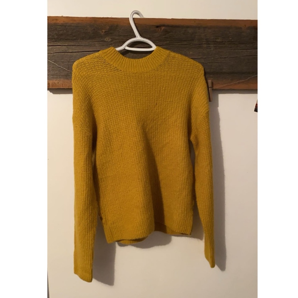 Suzy shier Cozy Mustard Sweater